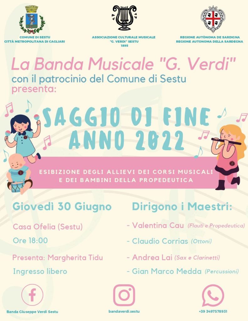 Banda Musicale “G.Verdi”                          Saggio di fine anno 2022