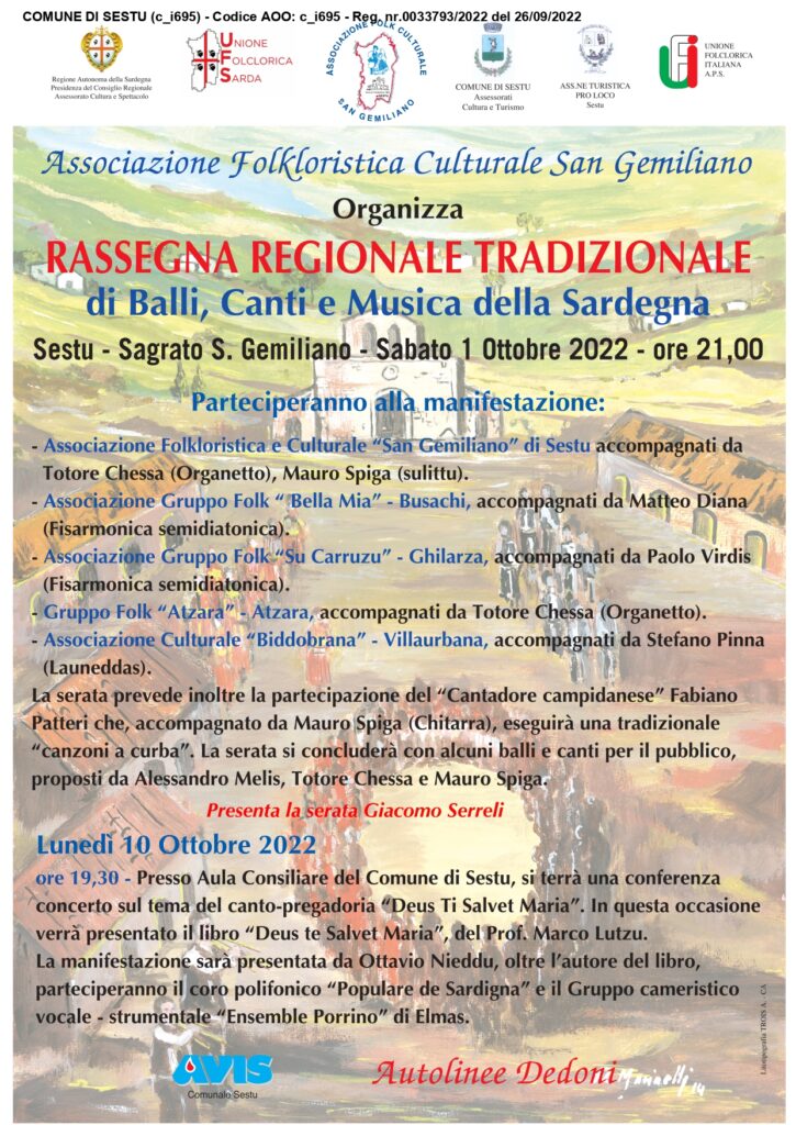 VIII Rassegna Regionale di Balli, Canti e Musica tradizionale della Sardegna