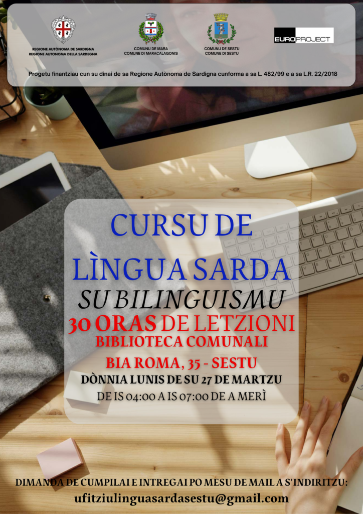 Proroga dei termini per le iscrizioni al Corso di formazione in Lingua sarda – L. 482/1999, artt. 9 e 15 e L.R. 22/2018 – Annualità 2021/2022