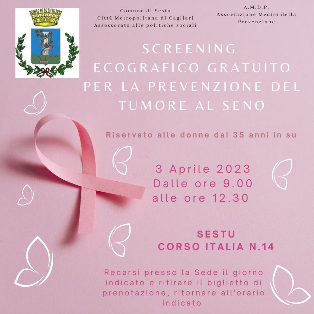 3 Aprile 2023 – Screening ecografico gratuito per la prevenzione del tumore al seno