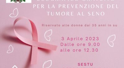 3 Aprile 2023 – Screening ecografico gratuito per la prevenzione del tumore al seno