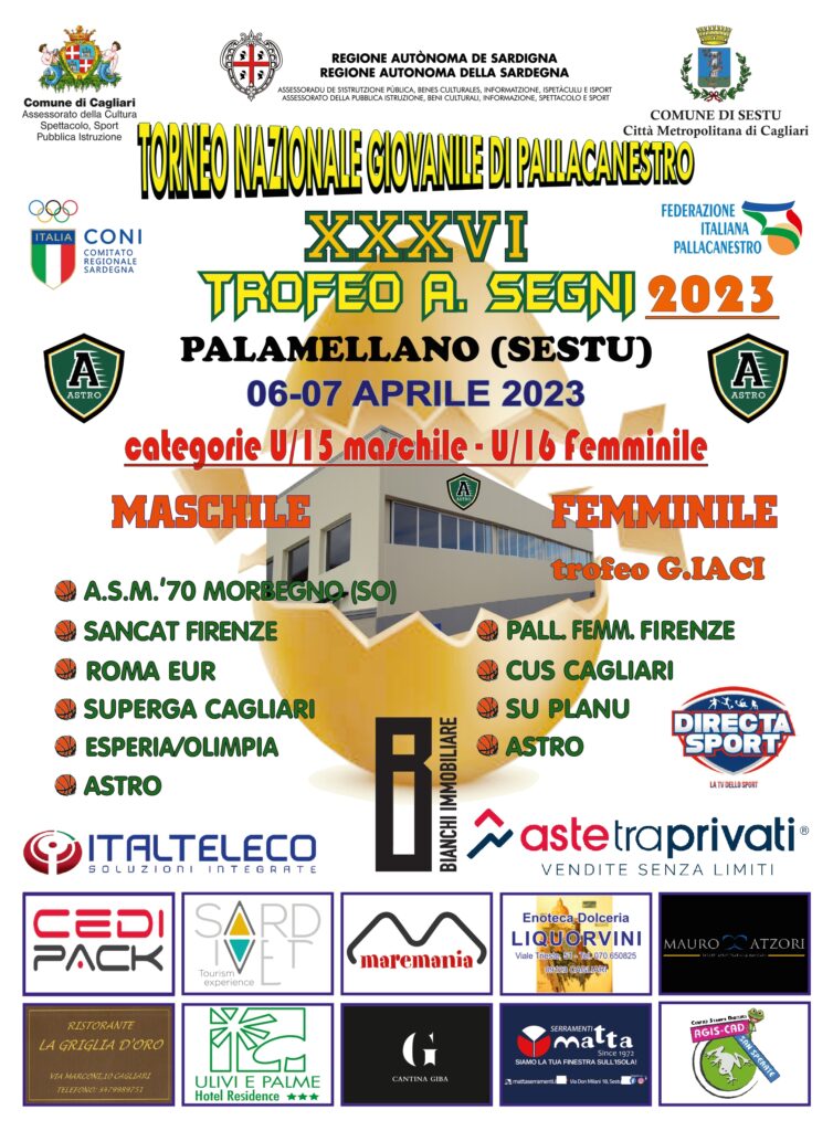 Torneo nazionale di basket giovanile “XXXVI Trofeo A. Segni”